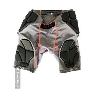 Champro Padded Men’s Athletic Shorts Compression Large Gray/Black/Orange‎
